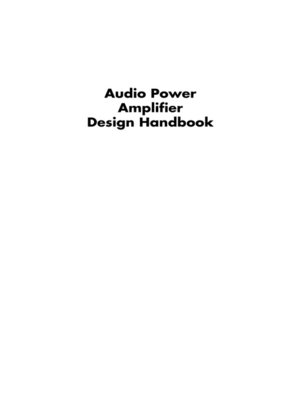 cover image of Audio Power Amplifier Design Handbook